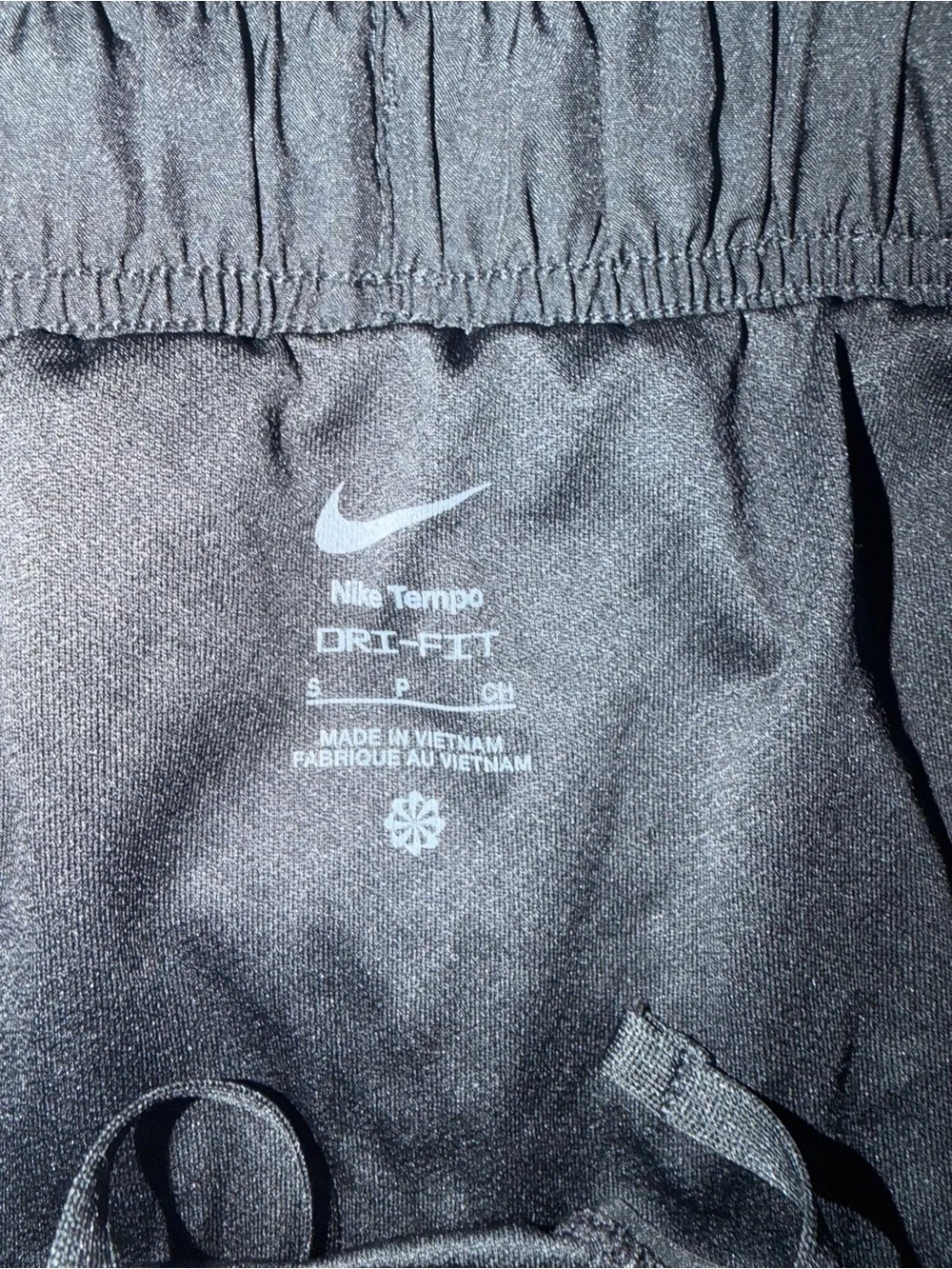 Nike Women's Black Athletic Running Shorts with Reflective Swoosh